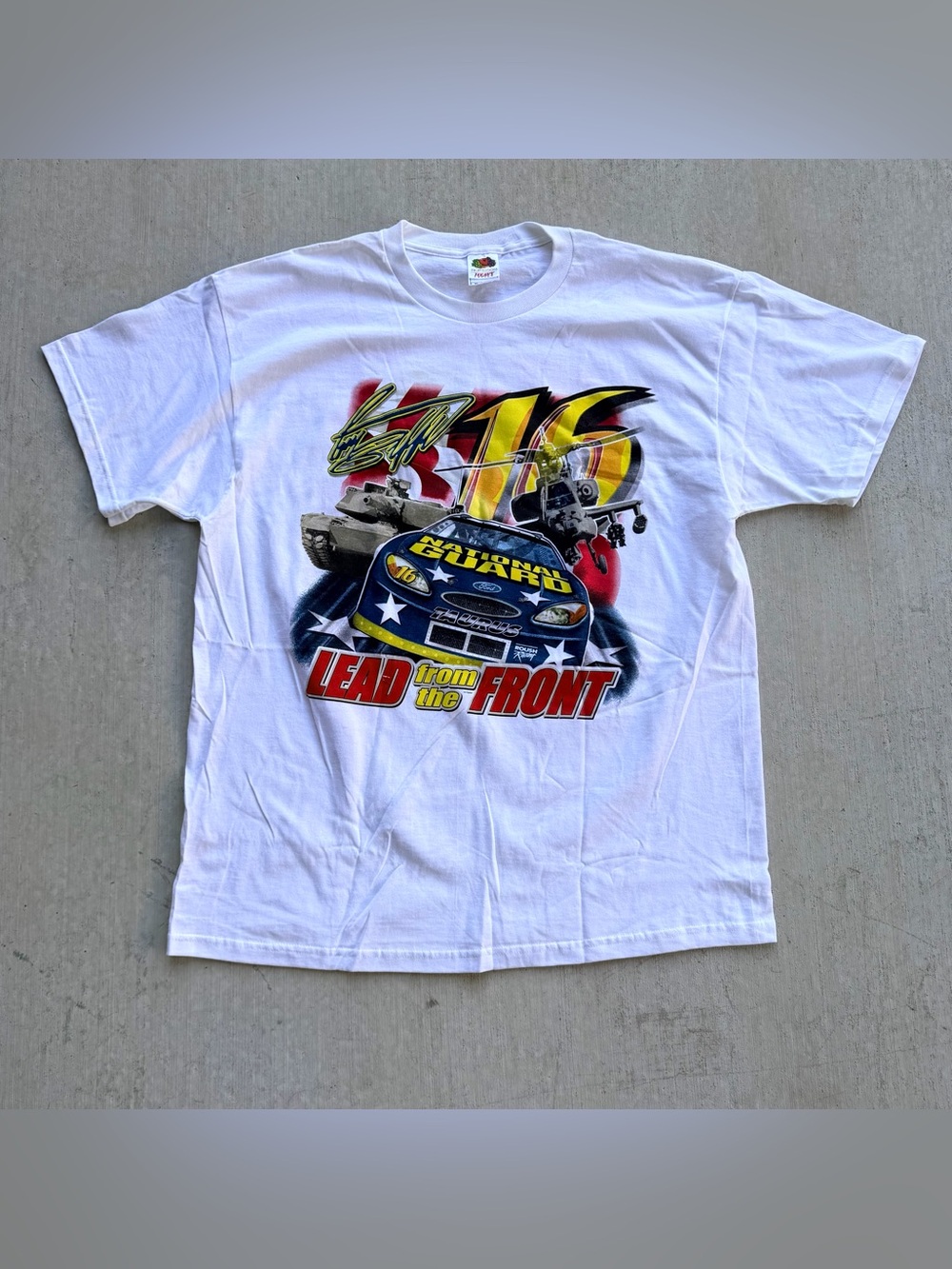 Vintage Greg Biffle Racing T Shirt Y2K National Guard Size XL